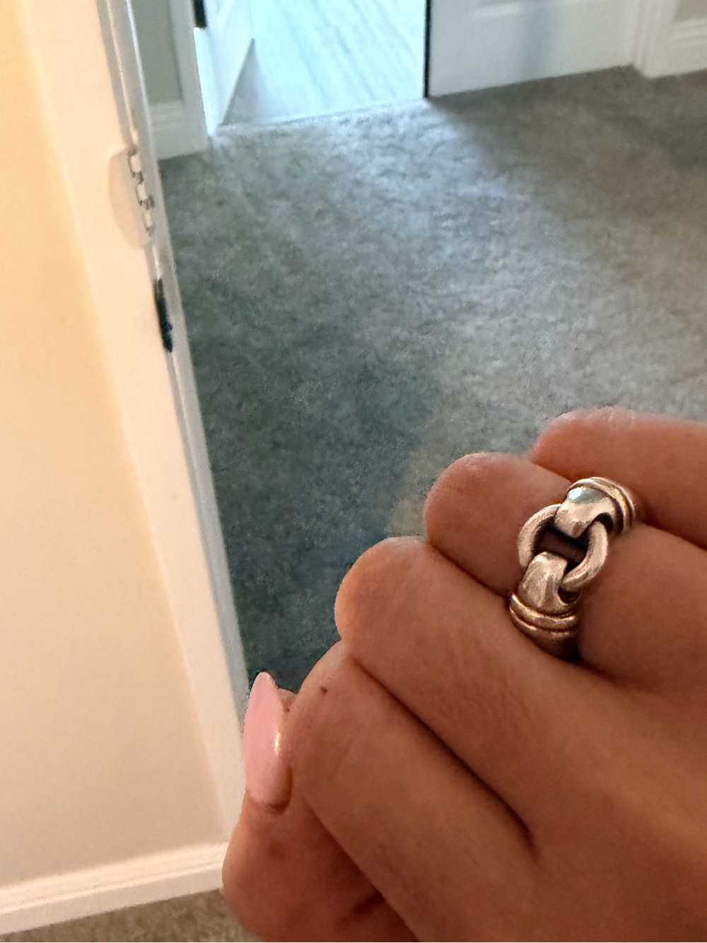 RARE Tiffany & Co. Sterling Silver & Gold Interlocking Knot Ring